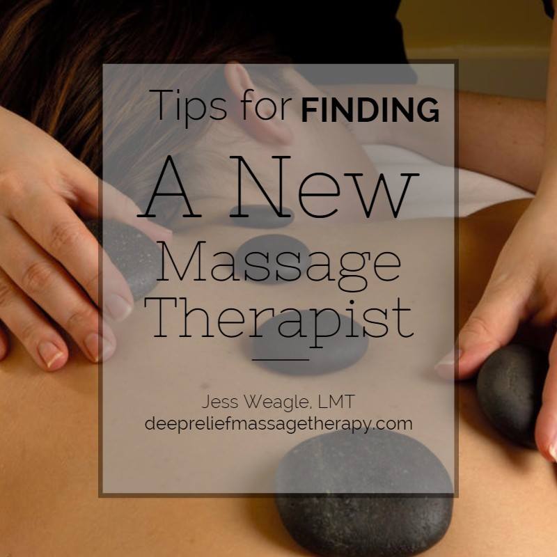 Finding A New Massage Therapist