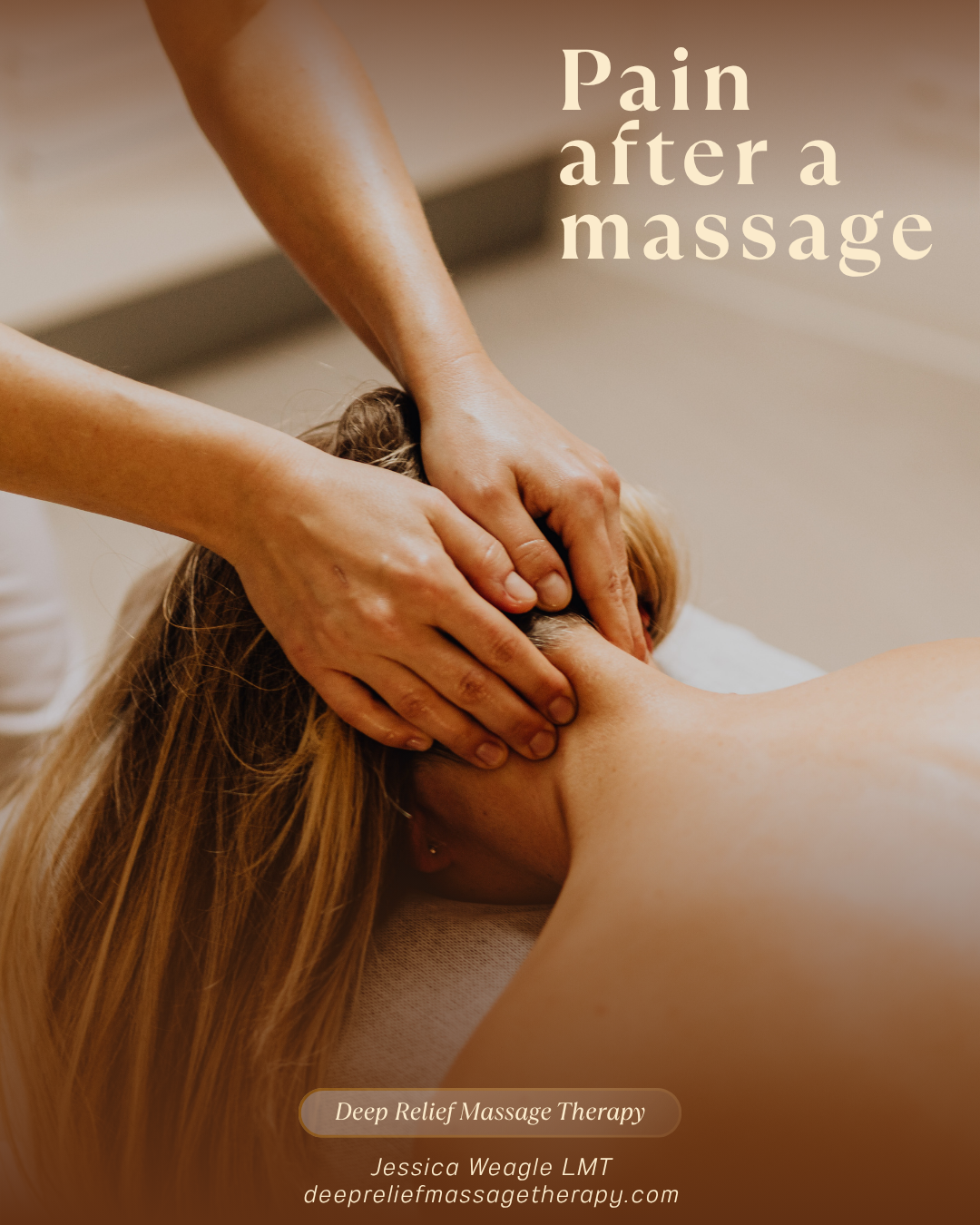 pain after a massage